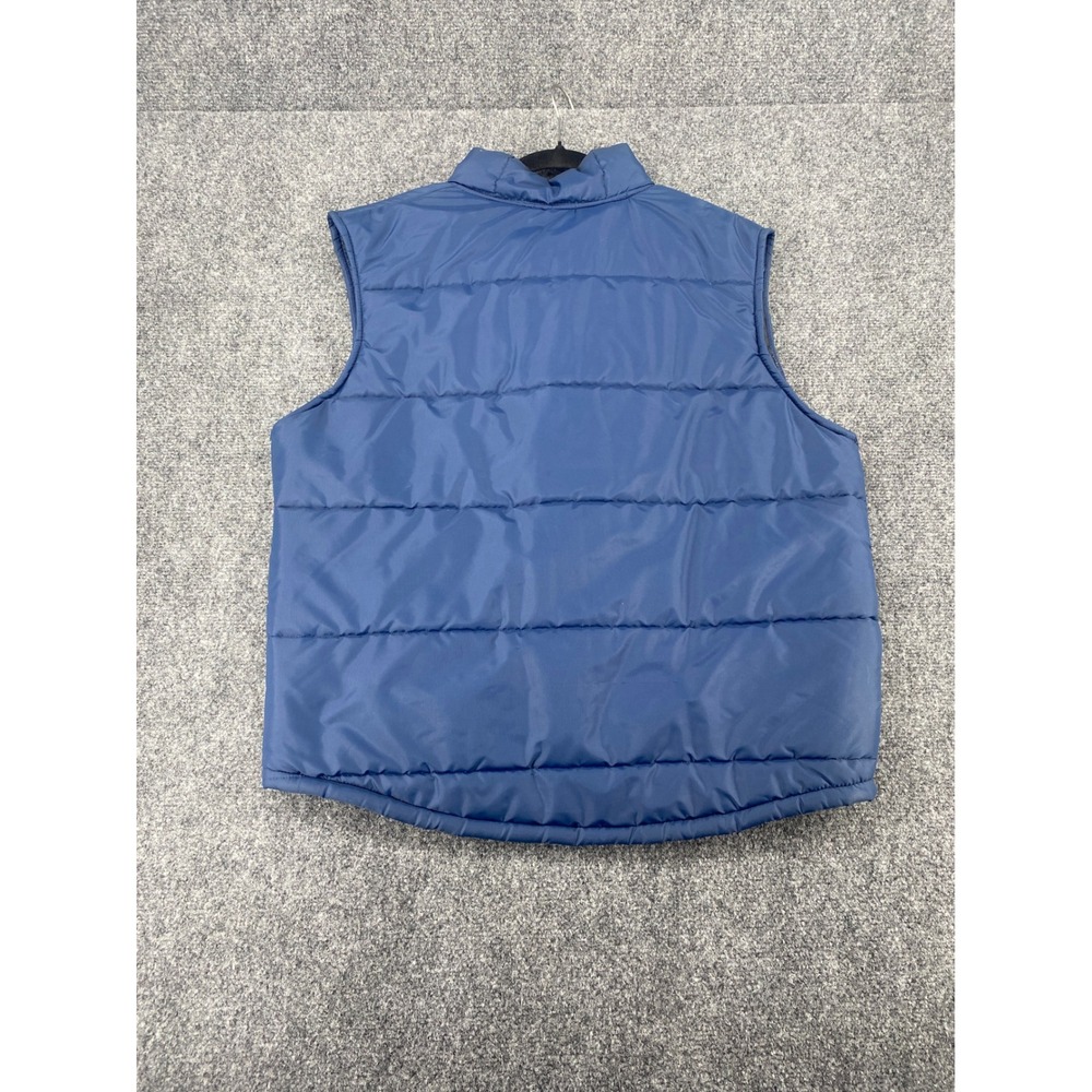 Vintage Gabriel Shocks Puffer Vest 1980 Indy 500 Winner Mens Large Blue Racing L - Picture 2 of 6